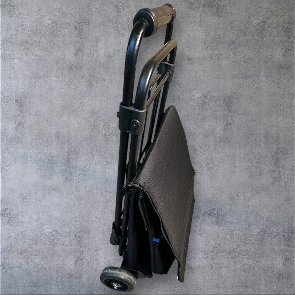 Creative Memories Rolling Tote Bag w/ Collapsible‎ Cart Black Vintage Scrapbook
